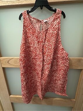 Old Navy Red Printed Sleeveless Camisole